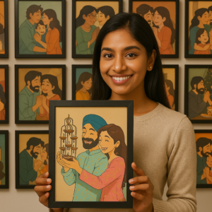Custom Ghibli Style Portrait Frame – Personalized Anime Artwork