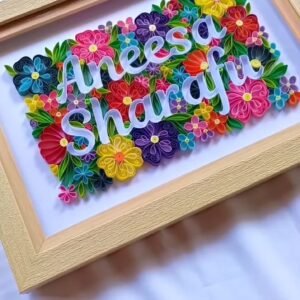 Custom Name Quilling Wall Art – Personalized Handmade Gift